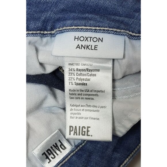 Paige Hoxton Ankle Womens Blue Skinny Jeans Size 30 - Picture 7 of 9
